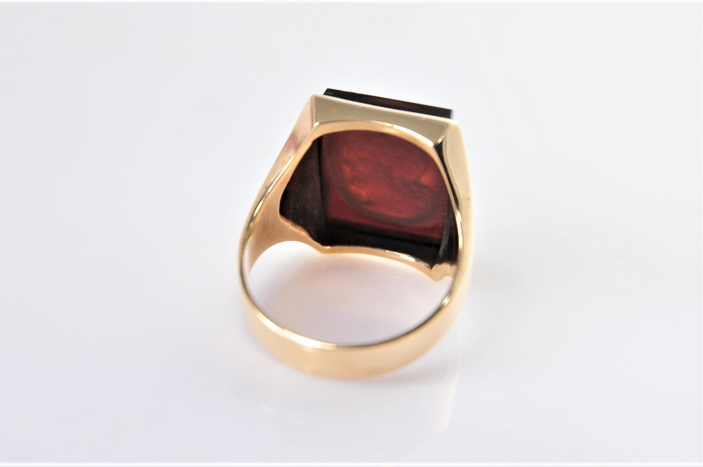 10K Gold Carnelian Intaglio Ring