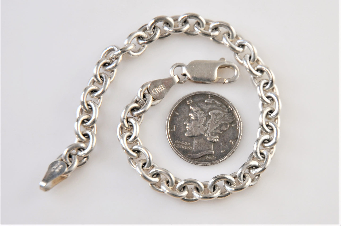 Sterling Silver Rolo Link Bracelet