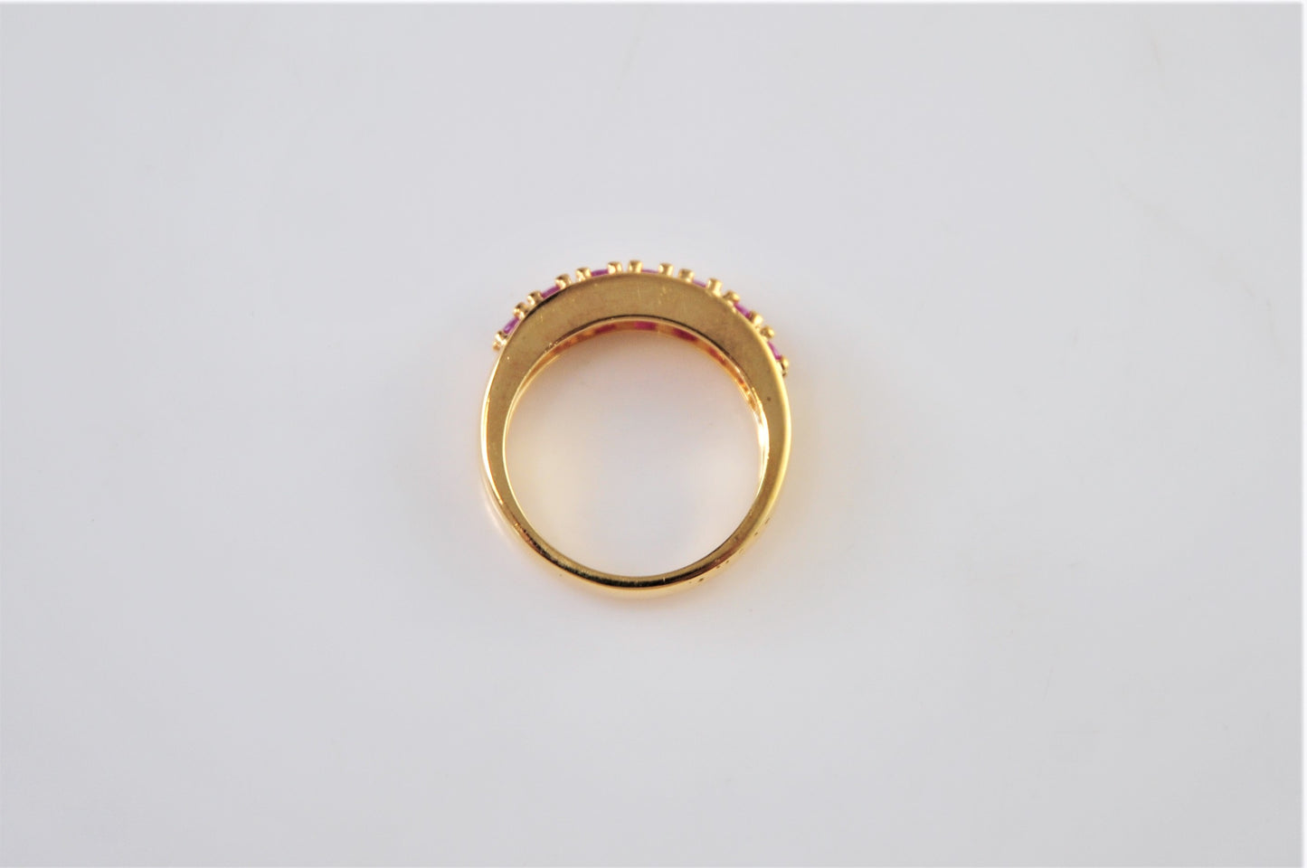 Ross Simons Gold Over Sterling Ruby Band Ring Size 7