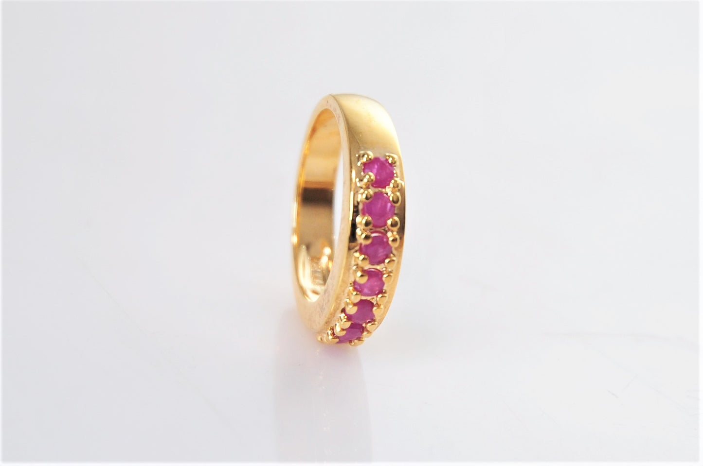 Ross Simons Gold Over Sterling Ruby Band Ring Size 7