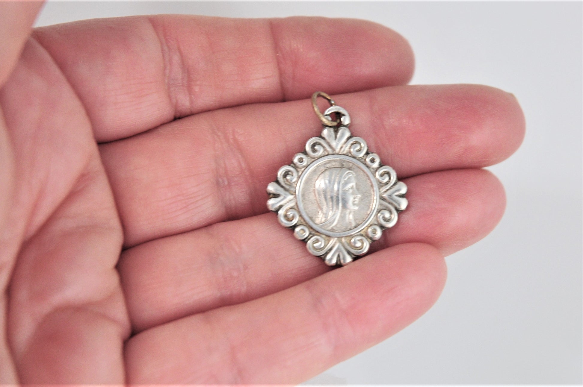 Chapel Sterling Immaculate Conception Virgin Mary Medal Pendant