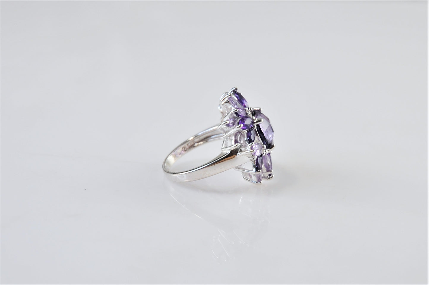 Ross Simons Sterling Silver Amethyst Flower Ring