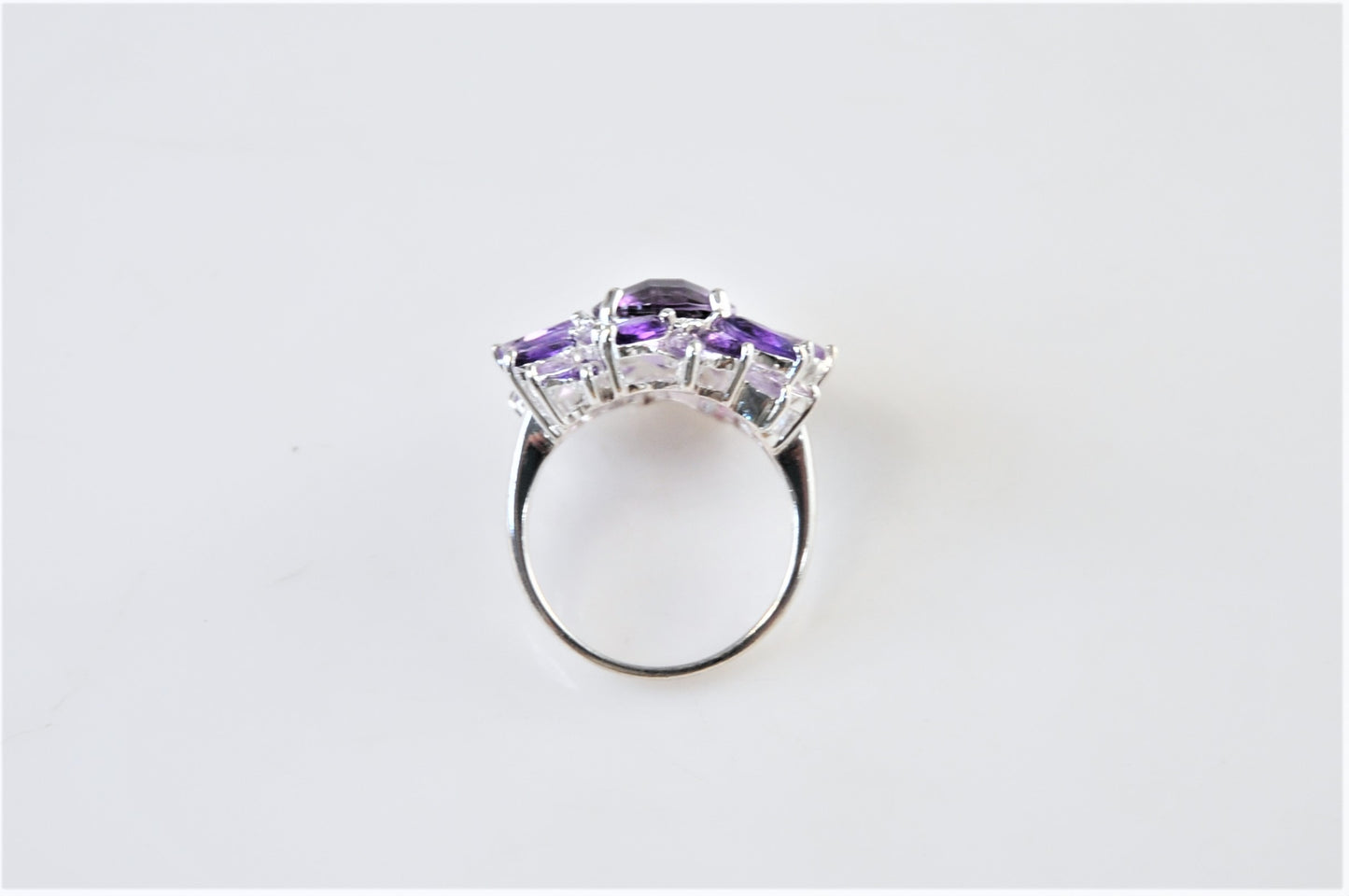 Ross Simons Sterling Silver Amethyst Flower Ring