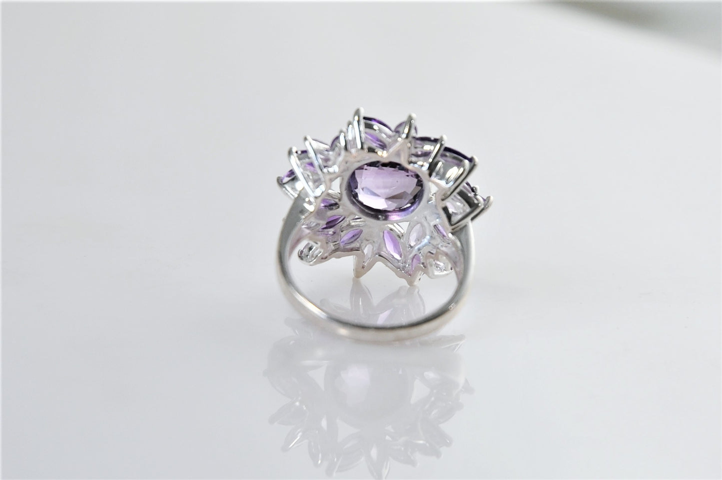 Ross Simons Sterling Silver Amethyst Flower Ring