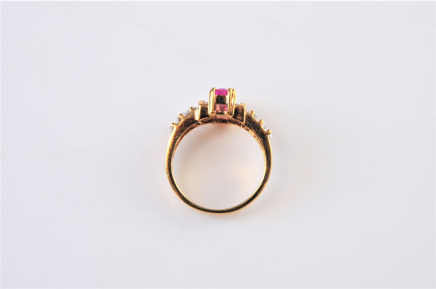 Designer Gold over Sterling CZ Cocktail Ring