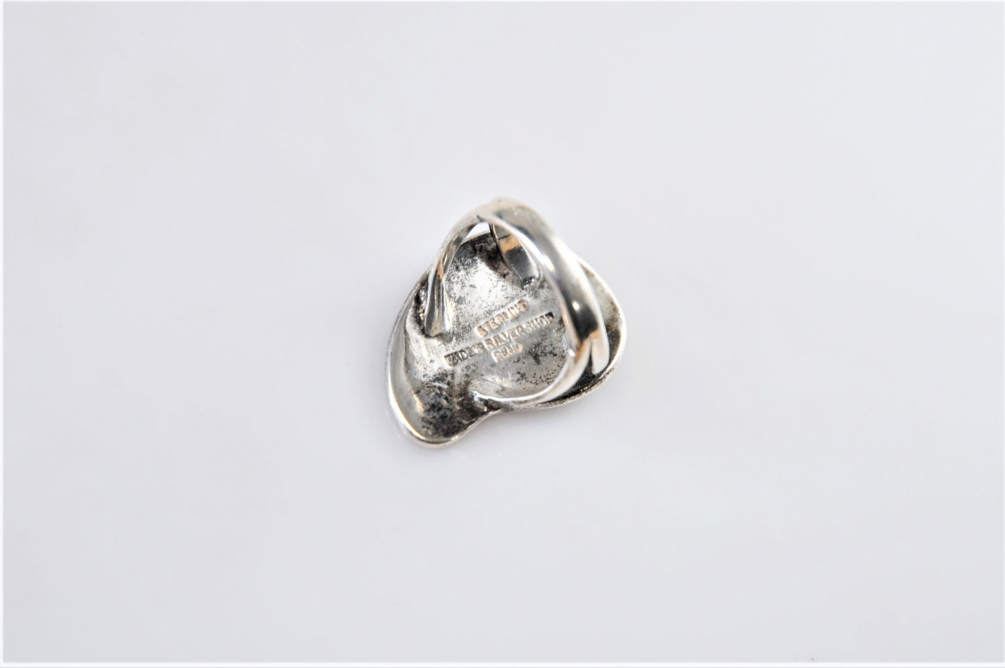 Signed Sterling Floral Floral Paisley Ring