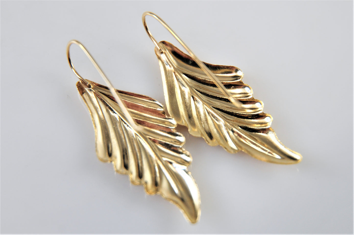 14K Gold Leaf Earrings