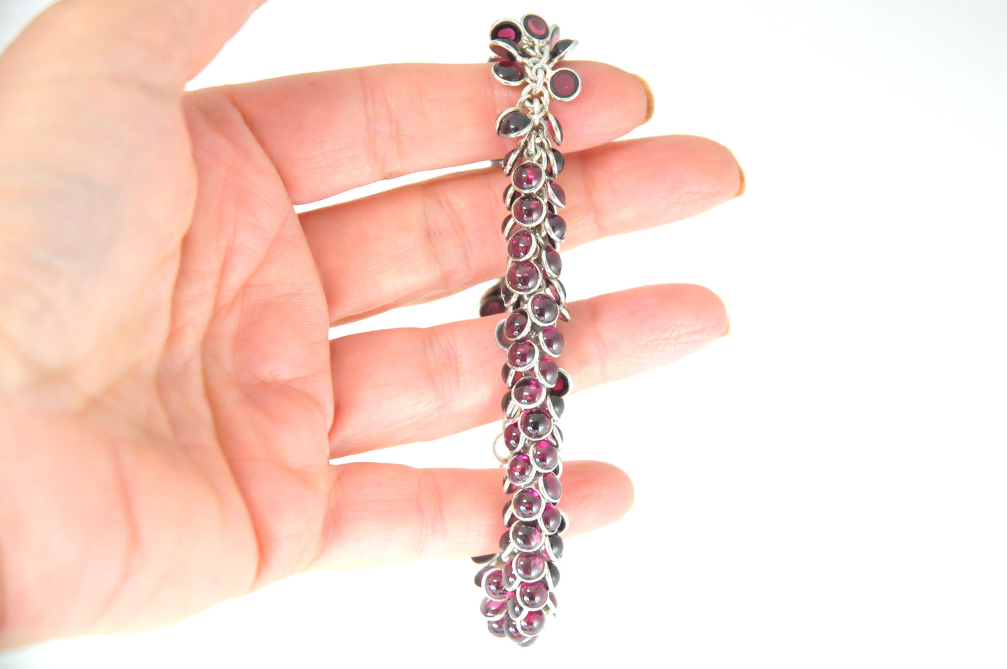 Silpada Sterling Silver Garnet Cha Cha Bracelet