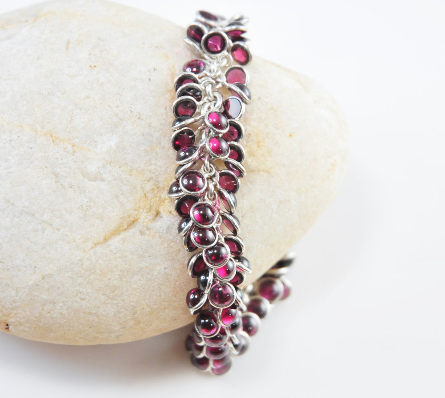 Silpada Sterling Silver Garnet Cha Cha Bracelet