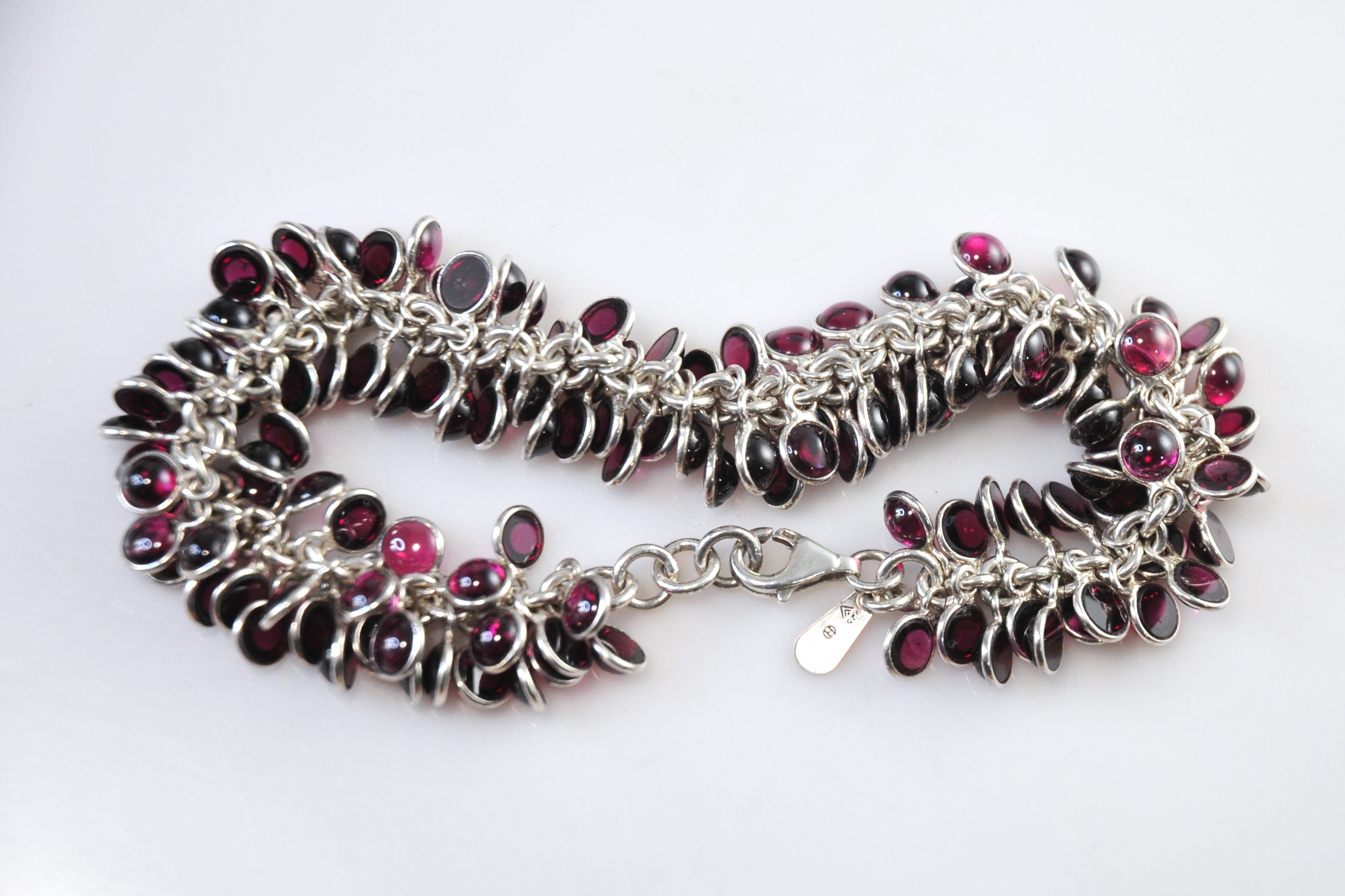 Silpada Sterling Silver Garnet Cha Cha Bracelet silvervintagejewelry