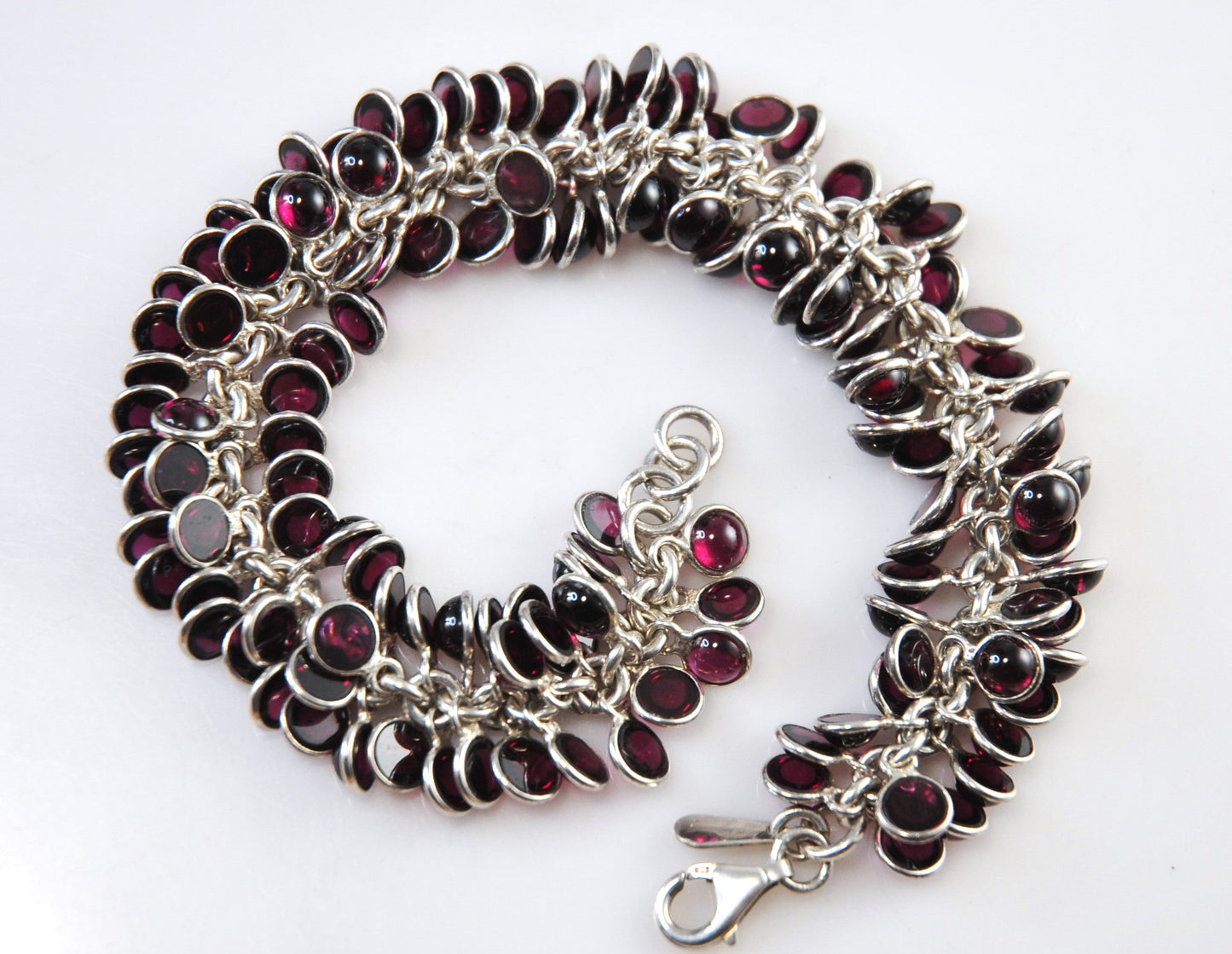 Silpada Sterling Silver Garnet Cha Cha Bracelet