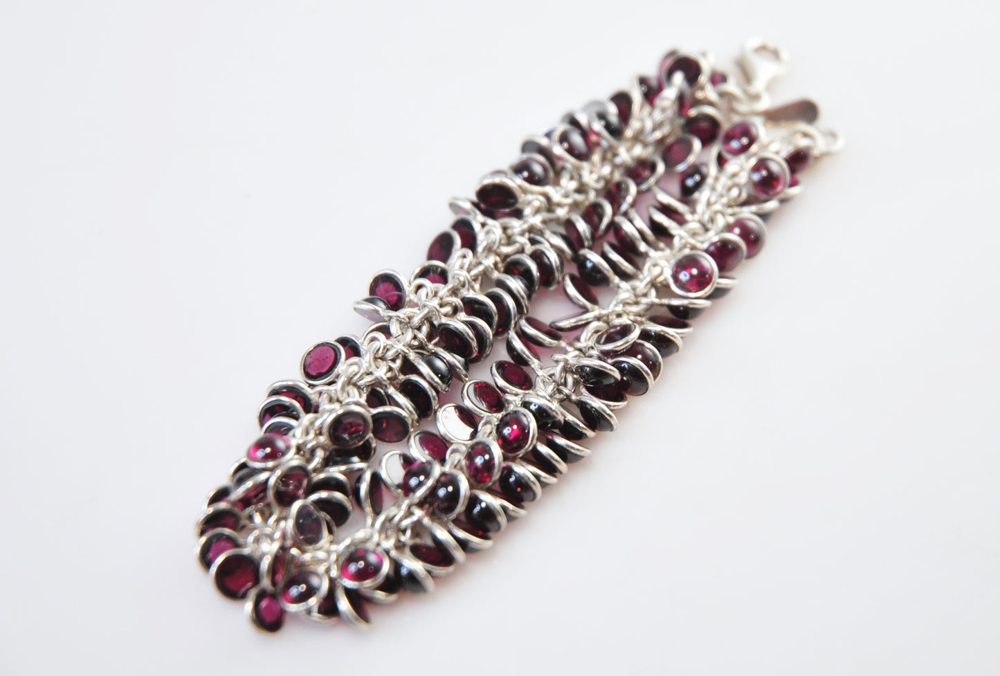 Silpada Sterling Silver Garnet Cha Cha Bracelet