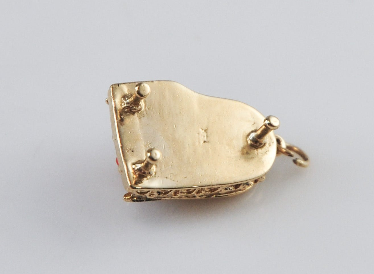 Vintage Heavy 14K Gold Piano Charm Pendant