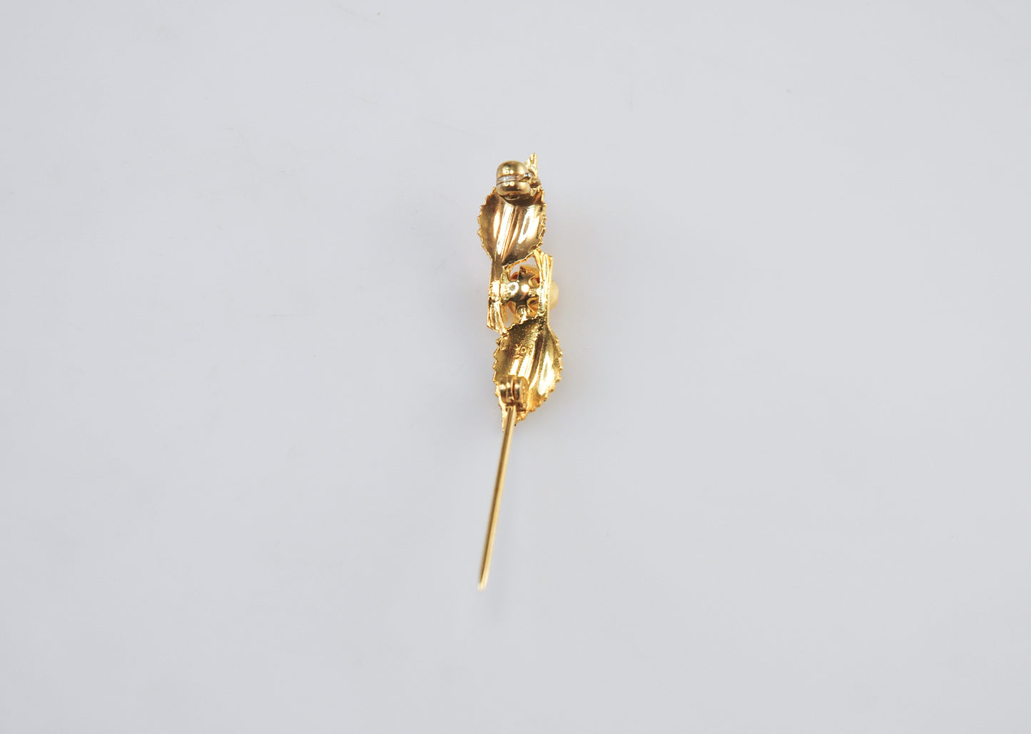 Small 10K Gold Tri Color Rose Pin