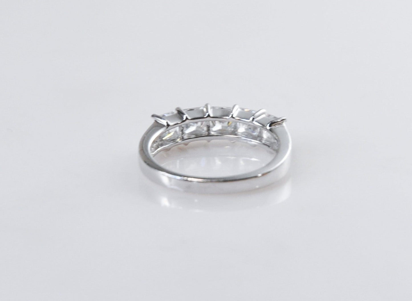 Designer Sterling Silver Princess Cut CZ Ring