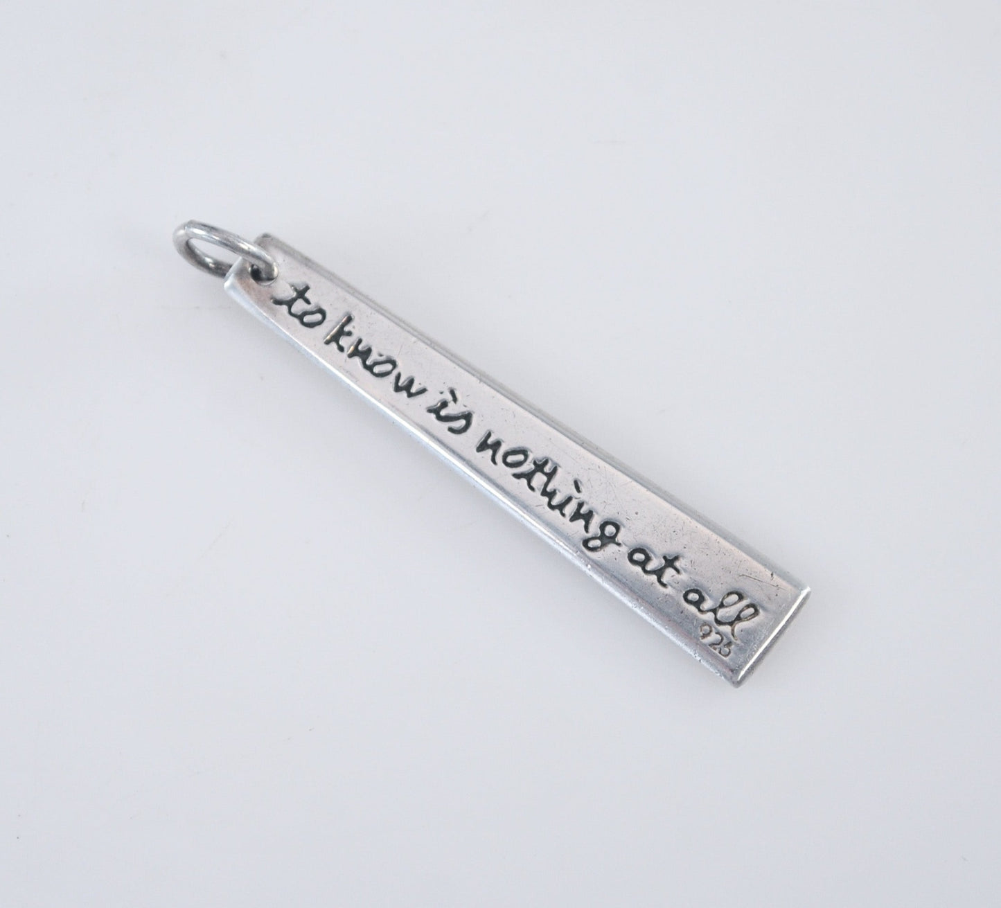 925 Sterling Silver Anatole France Inspirational Pendant