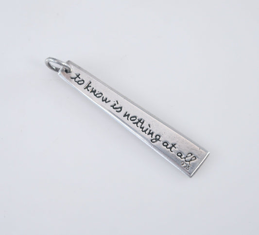 925 Sterling Silver Anatole France Inspirational Pendant