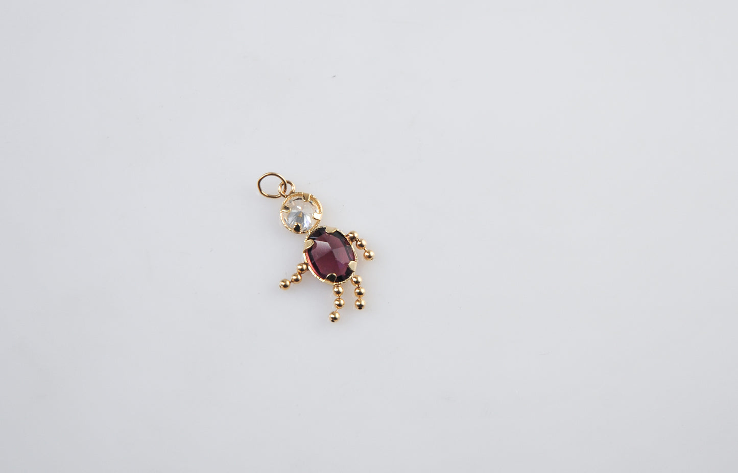 14K Gold Girl Charm Pendant