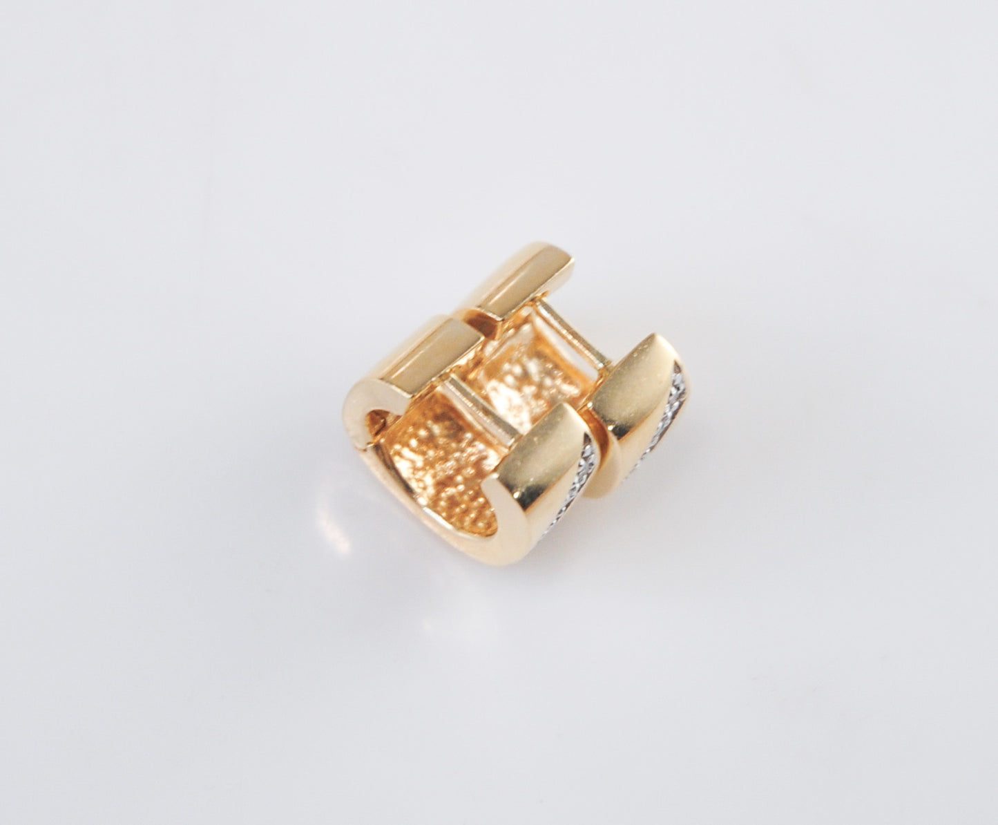 14K Gold Diamond Huggie Hoop Earrings