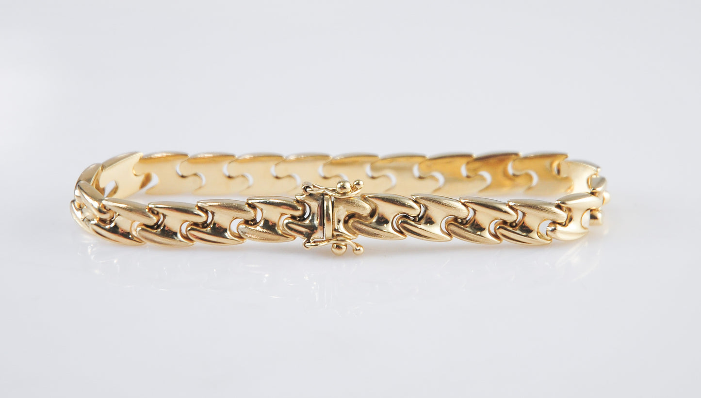 Italy 14K Gold Fancy Link Bracelet