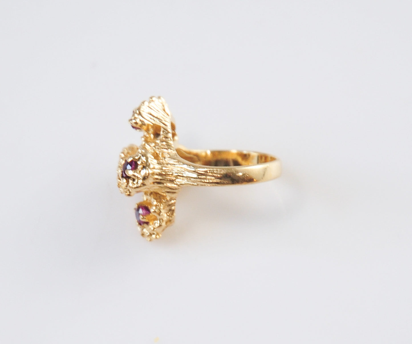 Heavy Vintage 14K Gold Ruby Ring