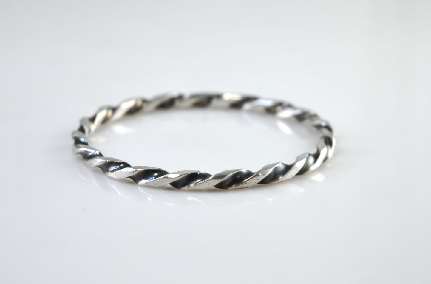 Denmark Designer Sterling Silver Twisted Bangle Bracelet