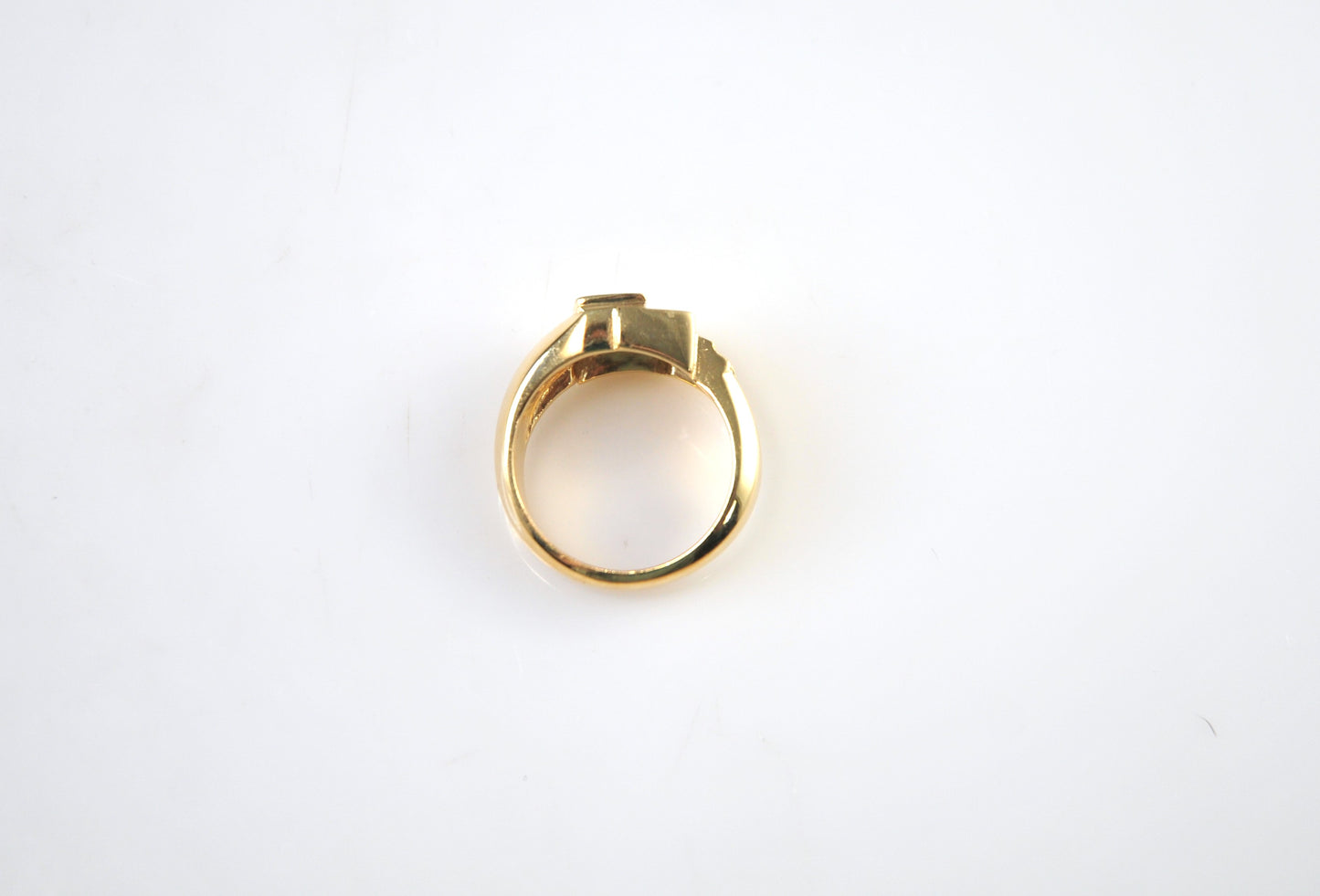 Heavy Designer Solid 14K Gold Aces Ring