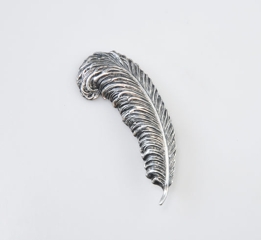 Vintage Beau Sterling Feather Brooch