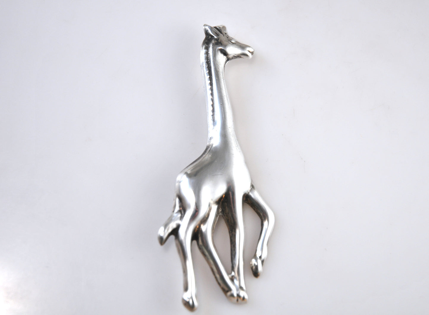 LARGE Sterling Silver Giraffe Brooch