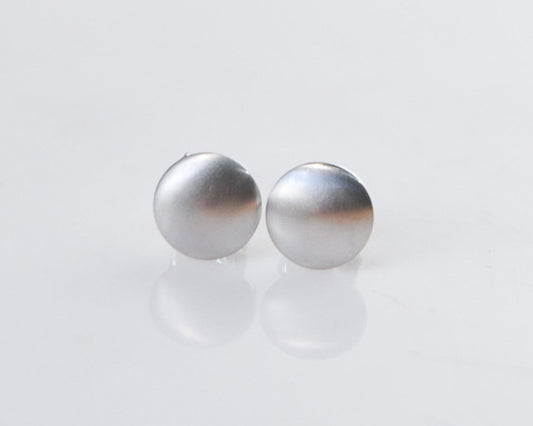 Small 14K White Gold Stud Earrings