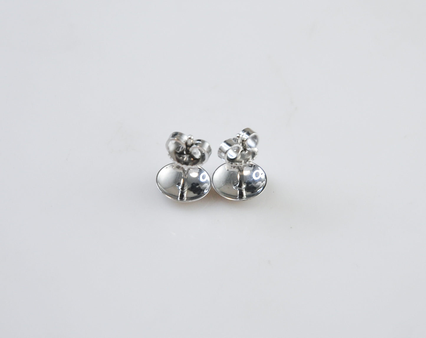 Small 14K White Gold Stud Earrings