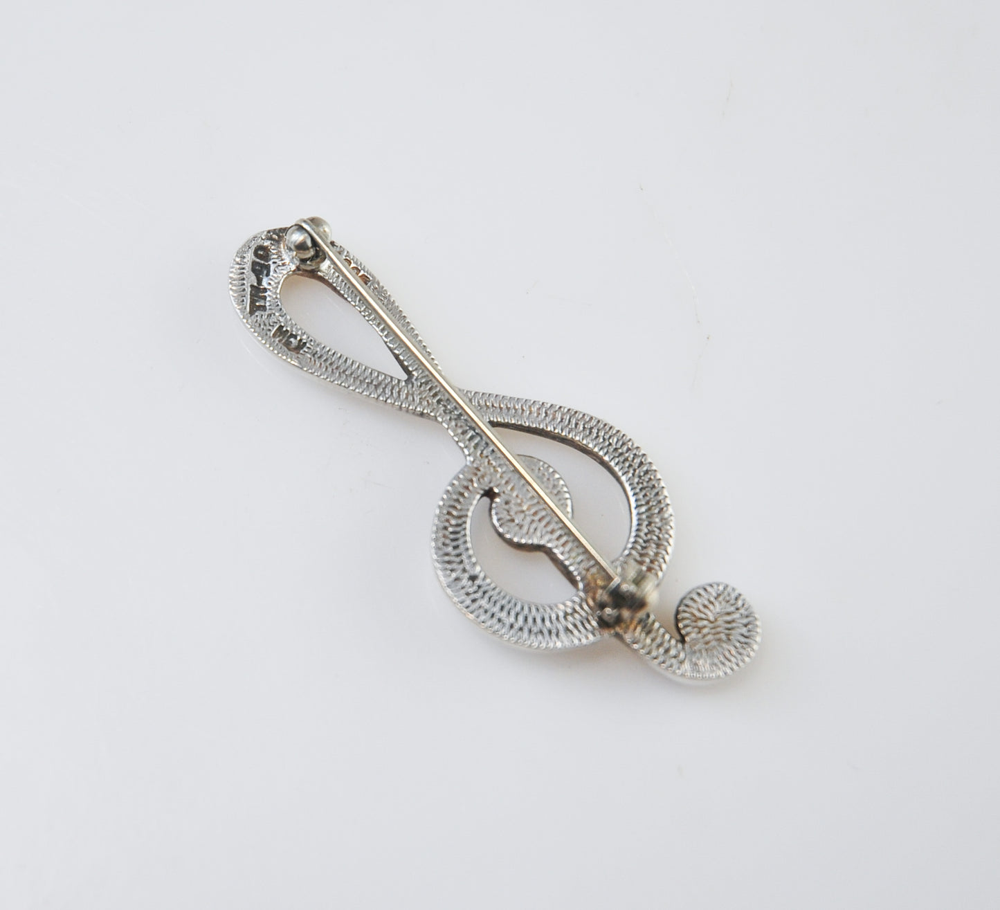 Vintage Taxco Sterling Silver Treble Clef Brooch