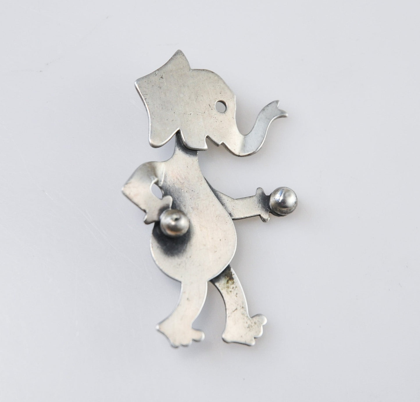 Vintage Designer Sterling Silver Elephant Brooch