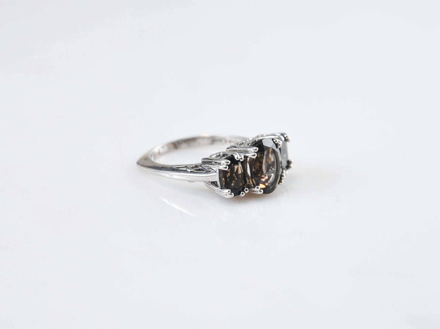 Designer Sterling Silver Smoky Quartz Ring