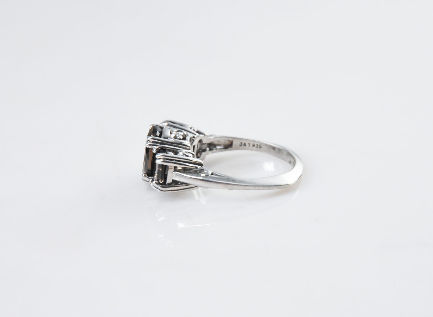 Designer Sterling Silver Smoky Quartz Ring