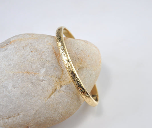 RESERVED for R - Vintage Milor 14K Gold Hinged Bangle Bracelet