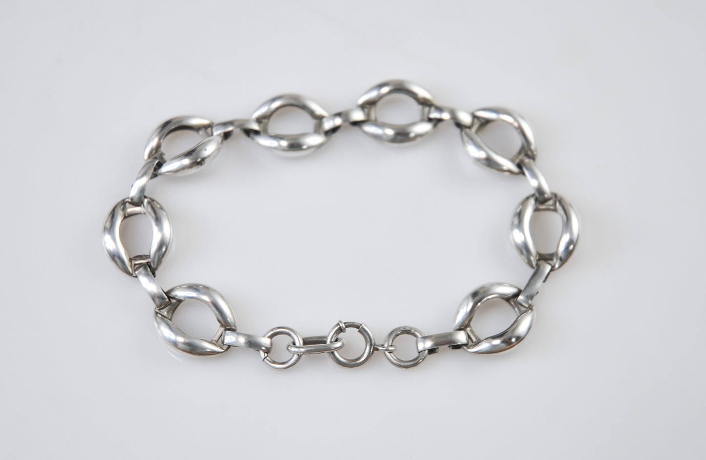 Vintage Sterling Silver Fancy Link Bracelet