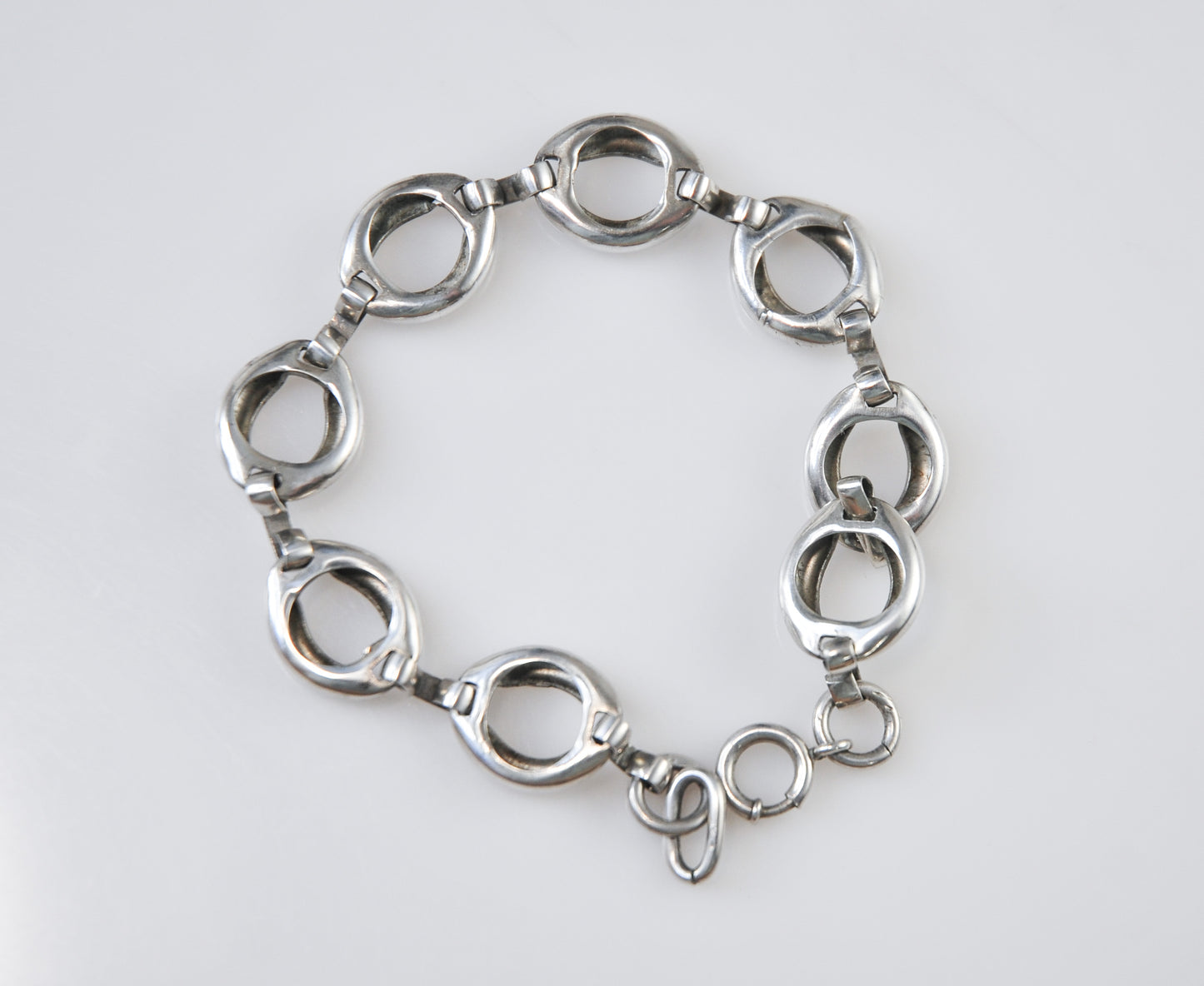 Vintage Sterling Silver Fancy Link Bracelet