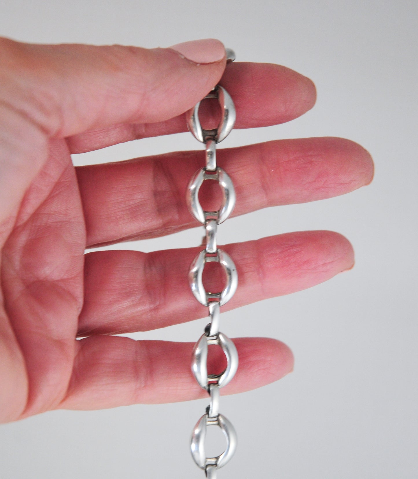 Vintage Sterling Silver Fancy Link Bracelet