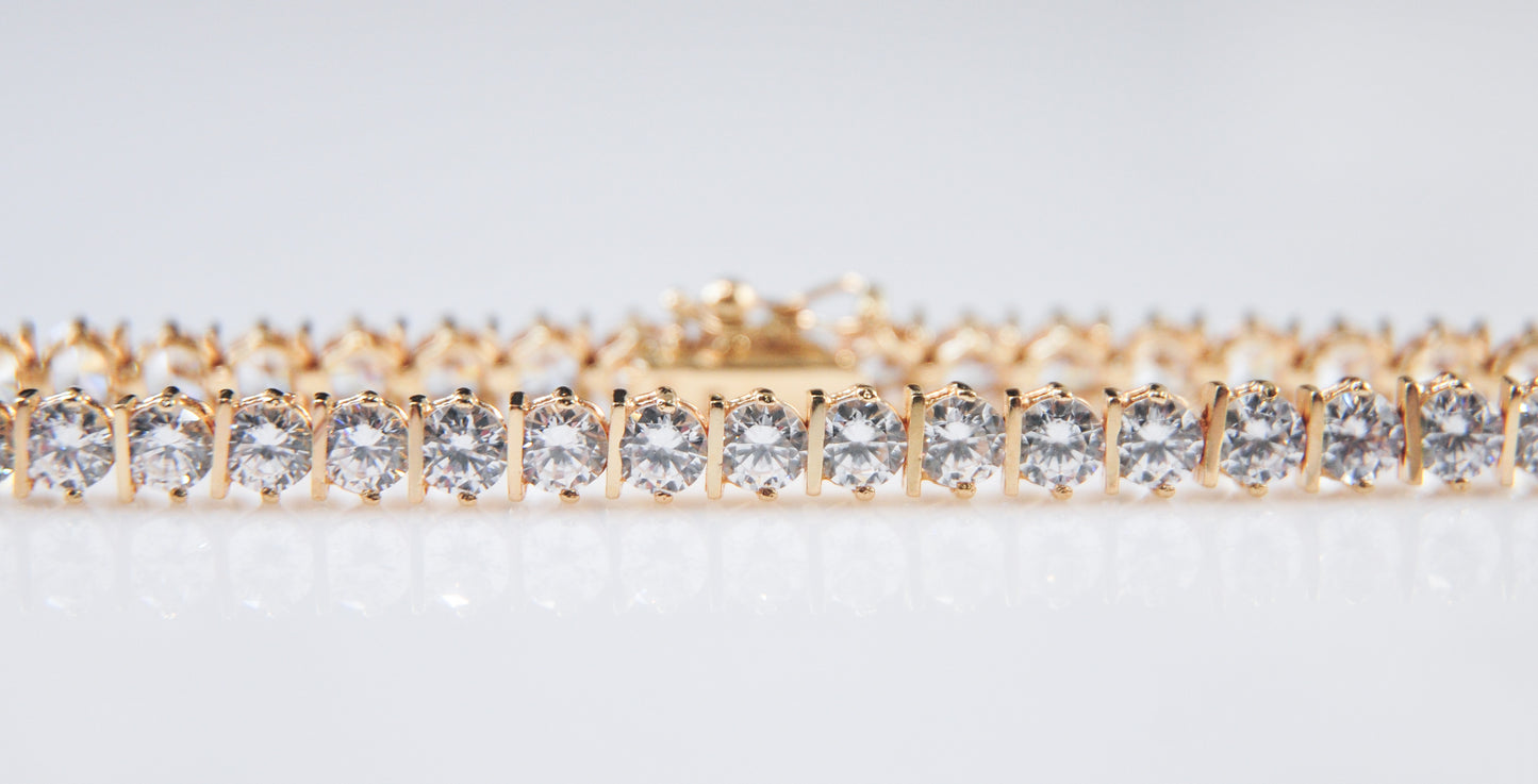 14K Gold CZ Tennis Bracelet