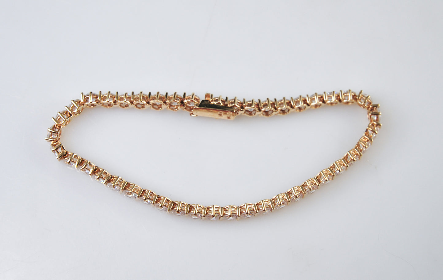 14K Gold CZ Tennis Bracelet