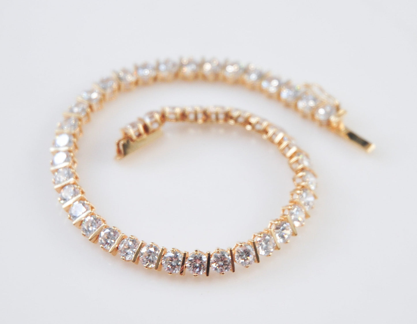 14K Gold CZ Tennis Bracelet