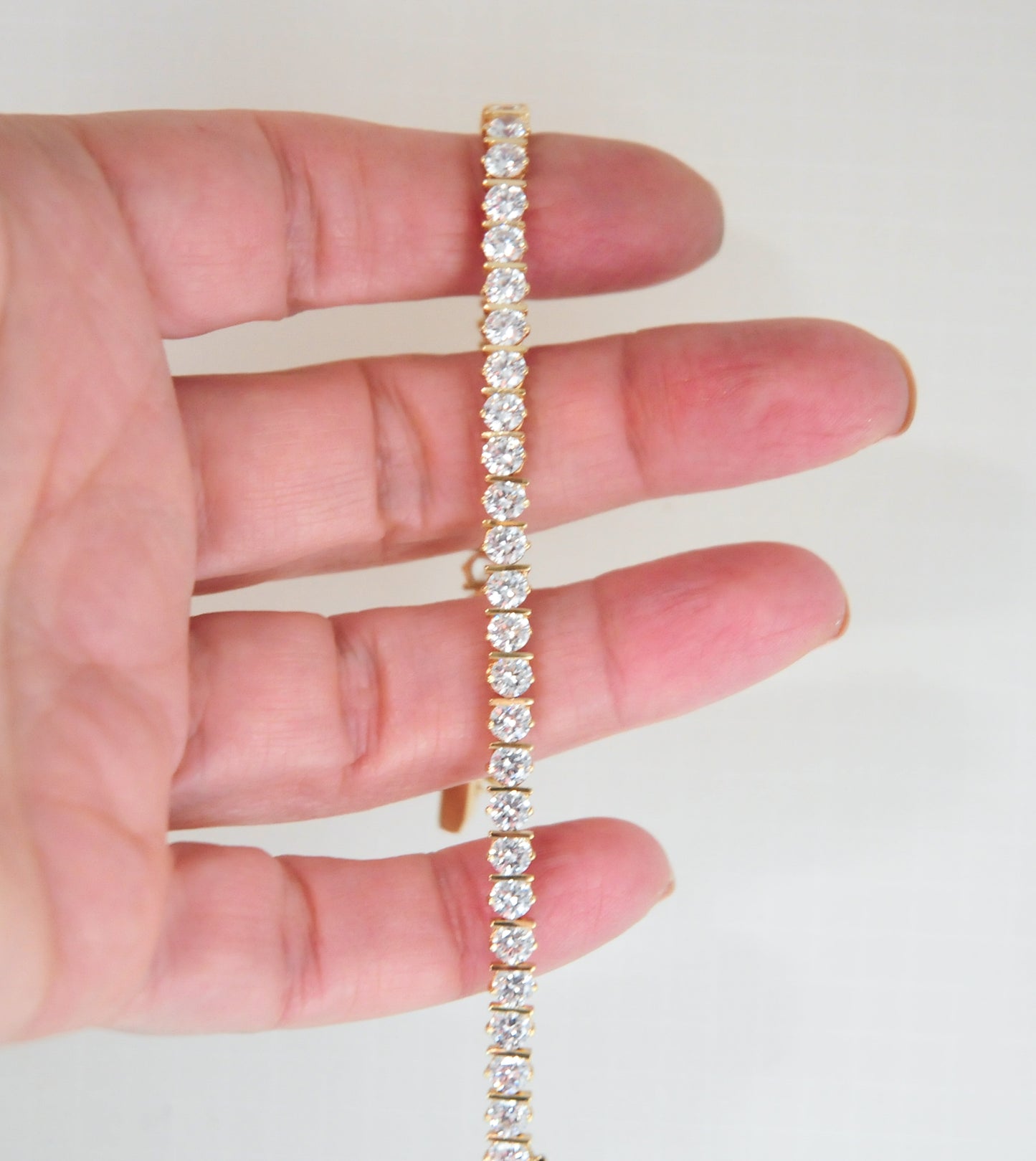 14K Gold CZ Tennis Bracelet