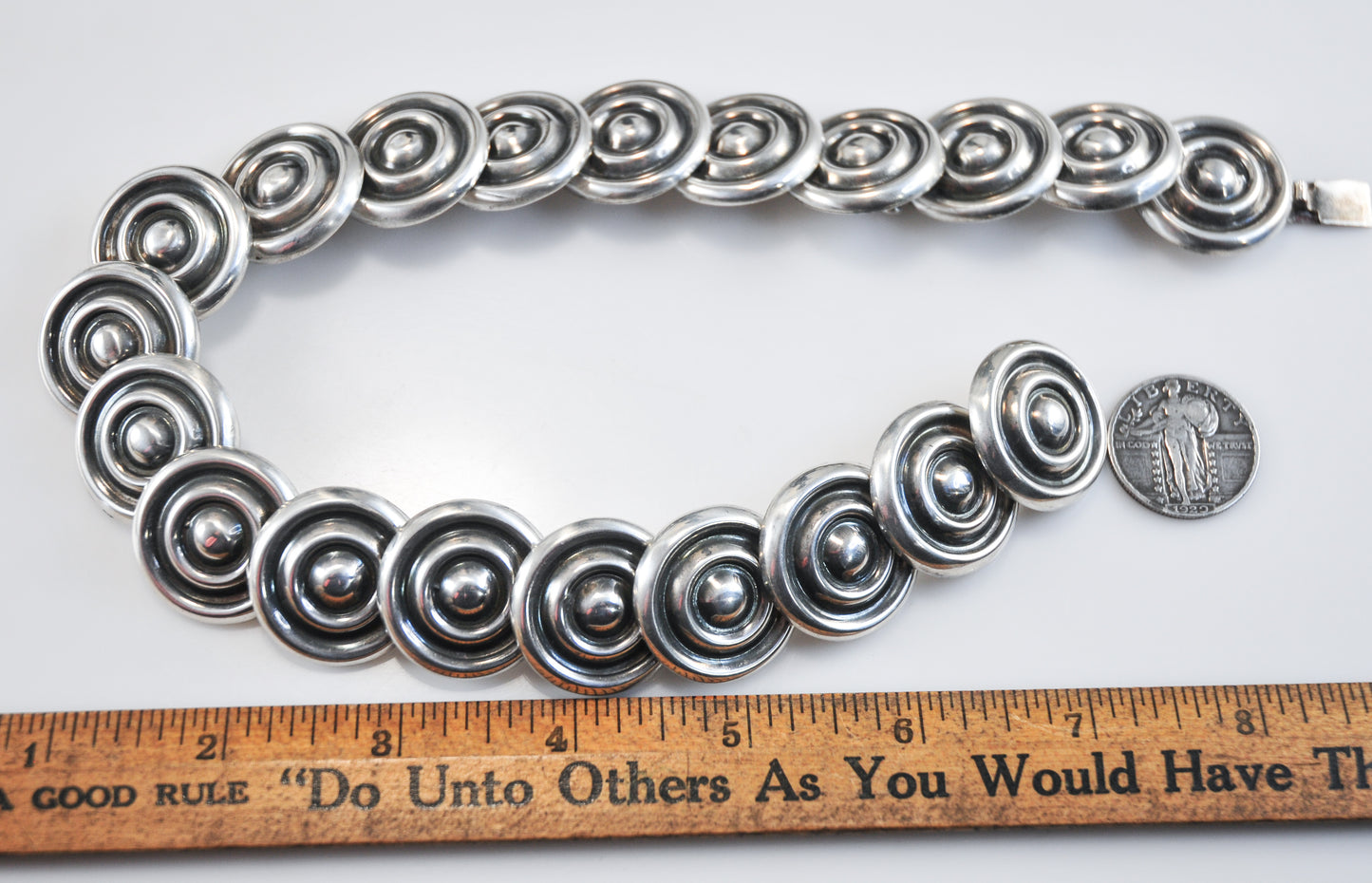 Vintage HEAVY Sterling Silver Choker Necklace