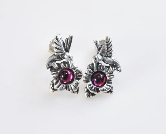 Shube Dakota West Sterling Silver Hummingbird Earrings