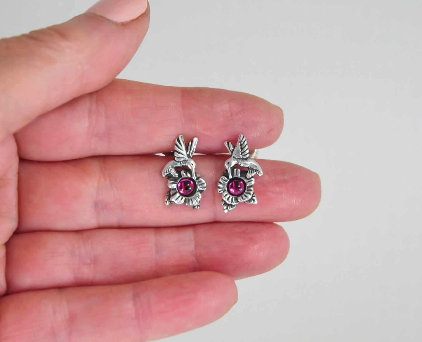 Shube Dakota West Sterling Silver Hummingbird Earrings