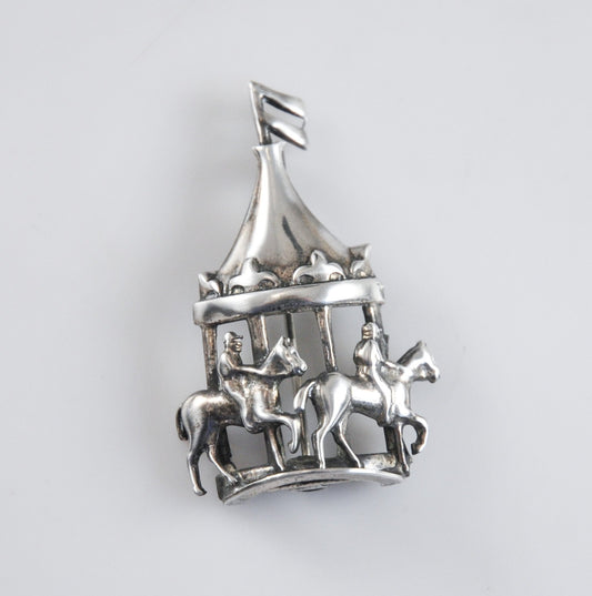 Lang Sterling Silver Carousel Brooch