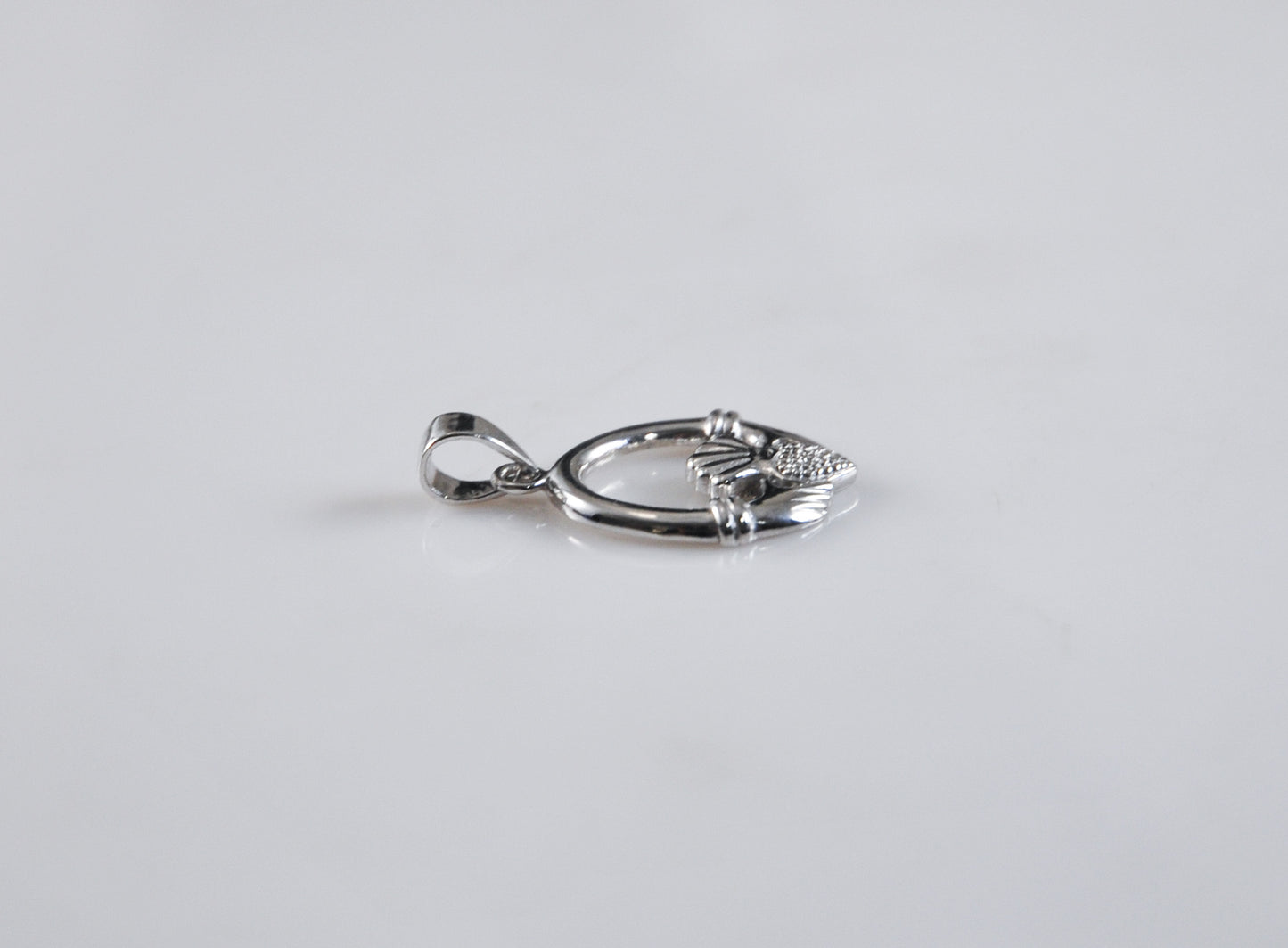 Sterling Silver Celtic Claddagh Pendant