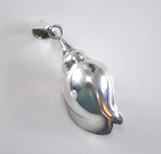 Large Taxco Sterling Silver Seashell Pendant