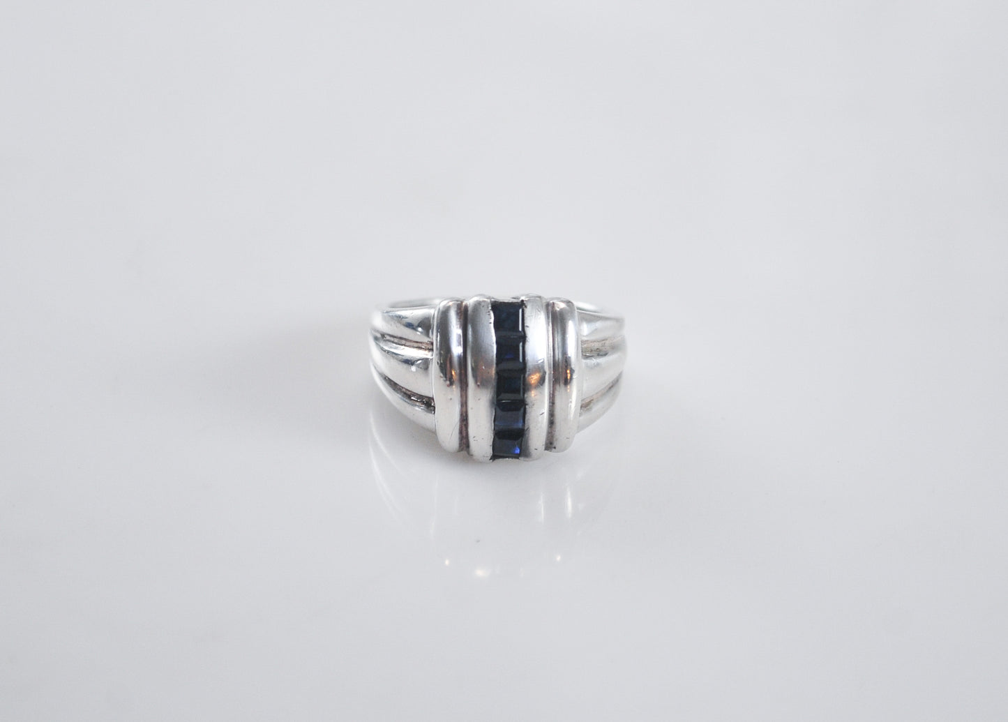 Designer 925 Sterling Silver Sapphire Ring